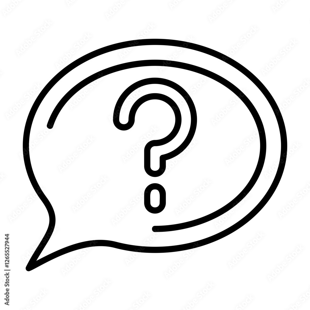 Question mark Outline Icon Style Design Question mark Outline Icon Style Design
