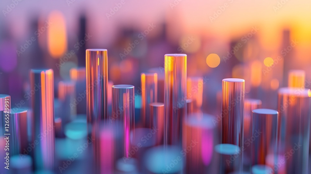 Abstract 3D glass graph with frosty texture, symbolizing modern financial clarity and simplicity. Abstract 3D glass graph with frosty texture, symbolizing modern financial clarity and simplicity.