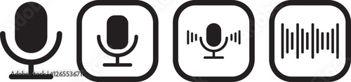 Sound recording icons. Audio Icons