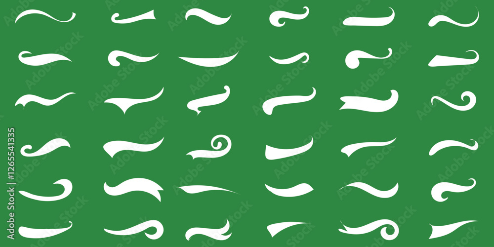 Swoosh and swash tails line collection. Swooshes text tail for baseball design. 1176 Swoosh and swash tails line collection. Swooshes text tail for baseball design. 1176