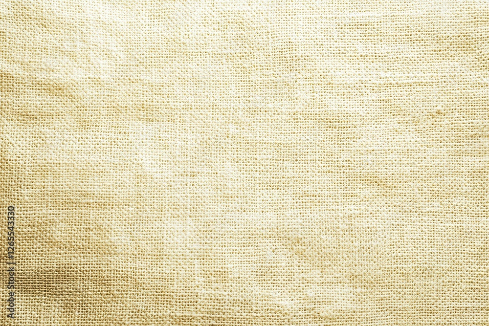 Fototapeta premium Muslin Fabric Texture. Light Cream Colored Woven Background in Calico Style