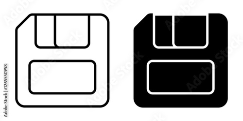floppy disk icons set. for mobile concept and web design on white background