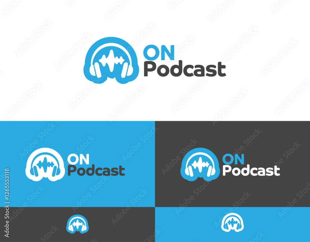 PODCAST Logo Design Editable Vector EPS AI Logo Branding Brand Icon PODCAST Logo Design Editable Vector EPS AI Logo Branding Brand Icon