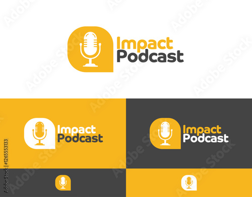 PODCAST Logo Design Editable Vector EPS AI Logo Branding Brand Icon