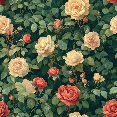 Seamless pattern, Floral Pattern Design with Floral Patterns and Floral Art Elements