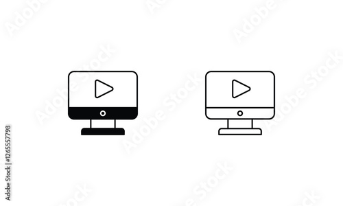 Tv  icons set vector stock illustration