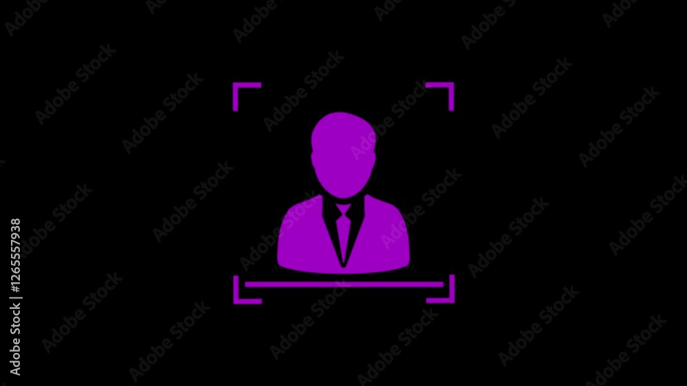 Profile scan verification animation video. Profile scan verification animation video.