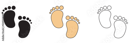 baby feet icon set . 1176