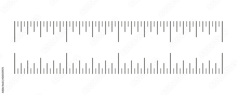 Measuring chart with 4 inches. Metric, imperial units icon. Ruler scale template. Length measurement math, distance, height mockup. Sewing tool layout. Measuring chart with 4 inches. Metric, imperial units icon. Ruler scale template. Length measurement math, distance, height mockup. Sewing tool layout.