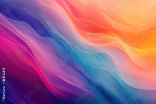 Wallpaper Mural Colorful abstract waves create a stunning gradient effect resembling a vibrant sunset in a digital artwork Torontodigital.ca