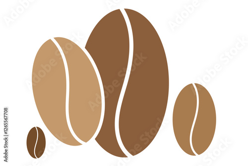 Coffee bean icon. Coffee seed sign set. Caffeine vector symbol isolated on white background. 1176