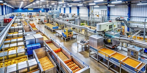 Aerial View of Food Production Facility using Natamycin Preservative E235 photo