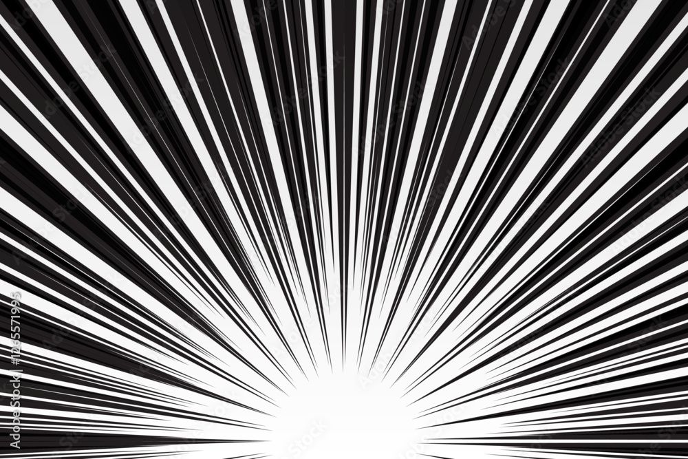 Fototapeta premium speed lines. radial zoom speed light. explosion effect. vector illustration on white abstract background. wallpaper for banner business social media advertising. comic backdrop template design.