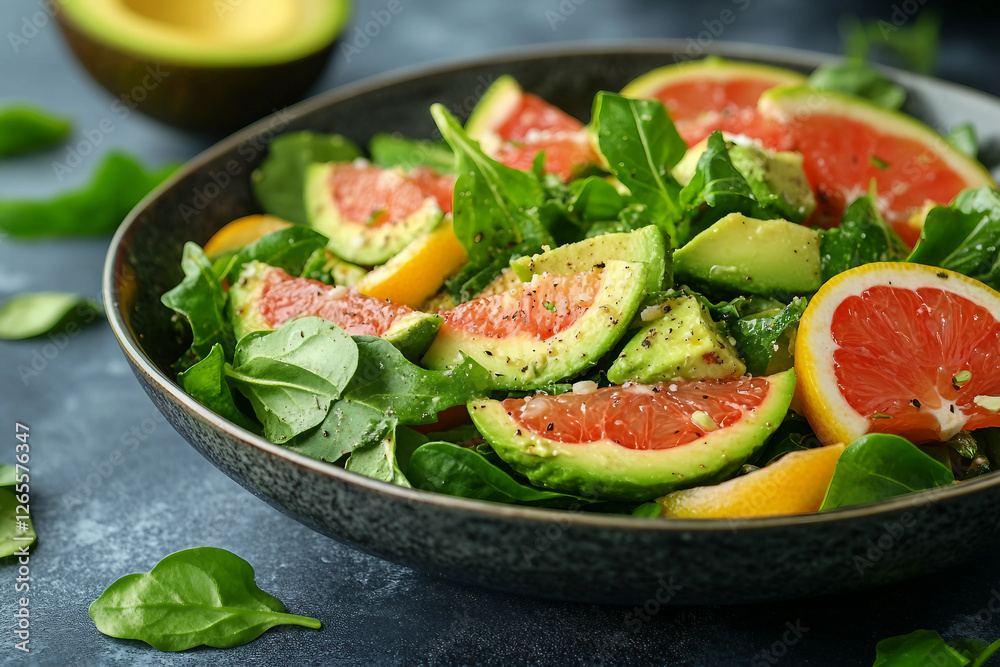 Generative AI image of a colorful salad with fresh vegetables for a healthy lunch or dinner Generative AI image of a colorful salad with fresh vegetables for a healthy lunch or dinner