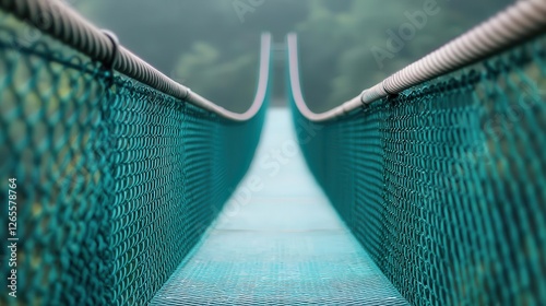A suspension bridge designed with floralinspired cables, blending function and beauty photo