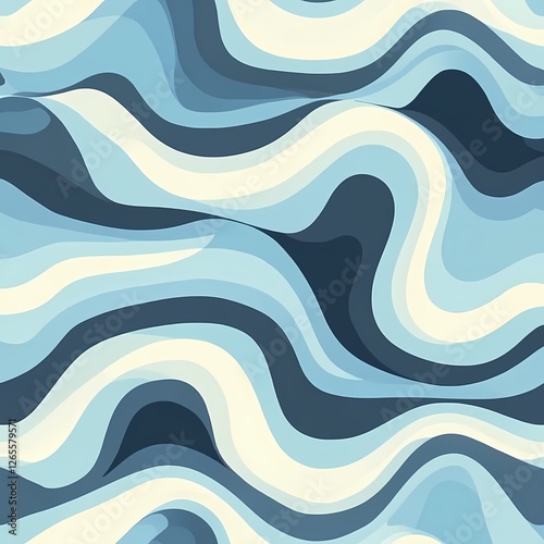 Retro-inspired background with vibrant colors and seamless wavy dynamic patterns.
