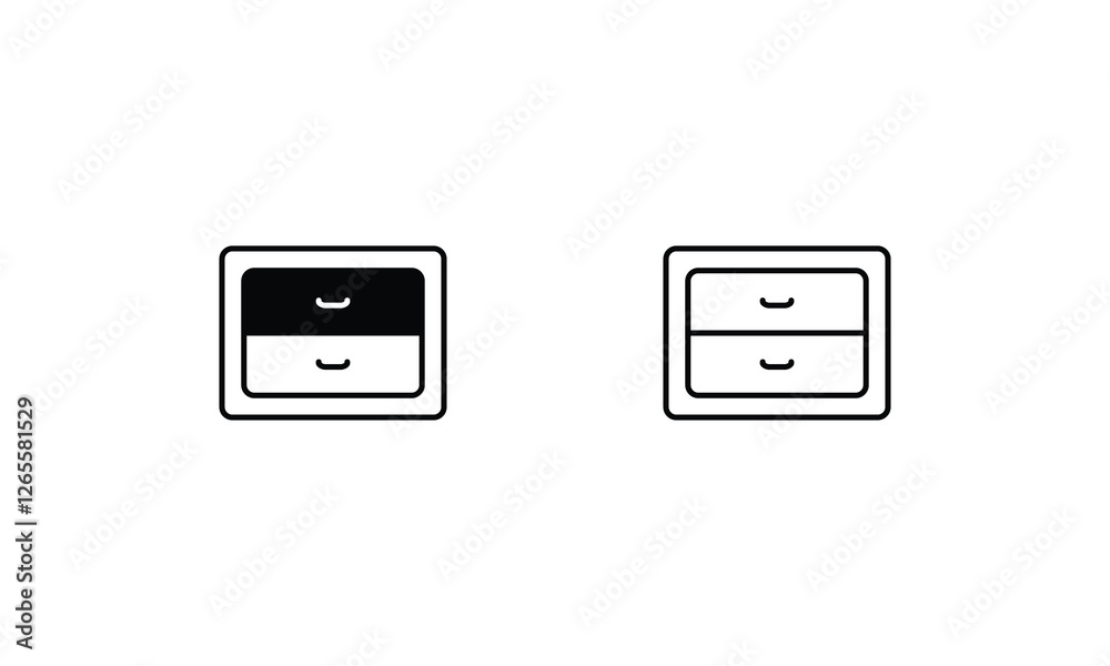 Bed Side icons set vector stock illustration Bed Side icons set vector stock illustration