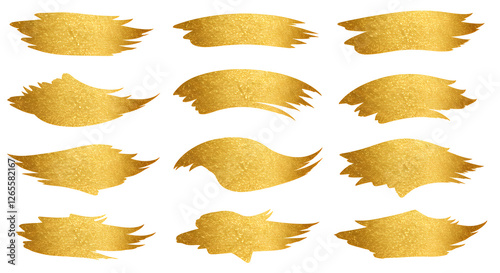 Golden brush strokes
