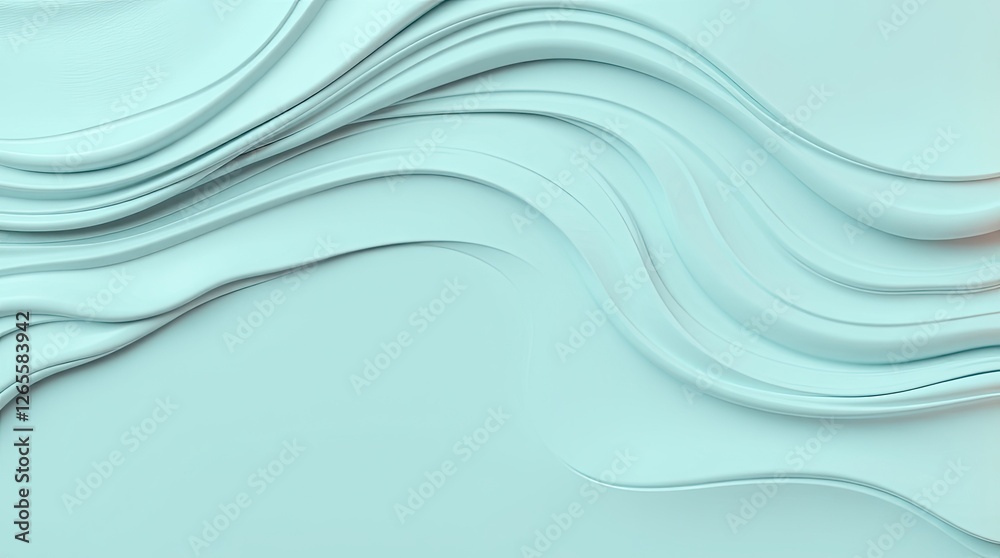 Obraz premium Abstract Pastel Blue Wave Background Design