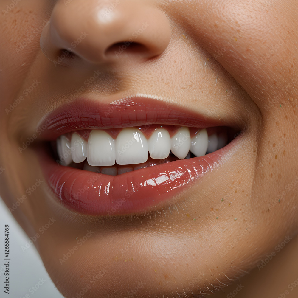 Naklejka premium An image showcasing teeth whitening