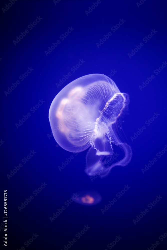 Fototapeta premium Aurelia aurita. Jelly fish in the sea. Medusozoa. Medusa. 