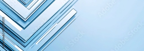 Wallpaper Mural Minimalist Abstract background with light blue lines and geometric shapes Torontodigital.ca