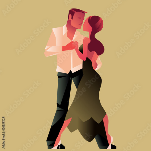 Art Deco wedding illustration