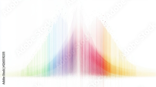 Bright rainbow light waves create a colorful abstract backdrop photo
