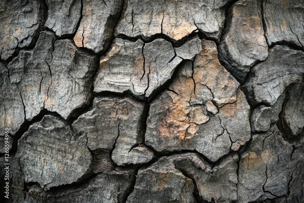 Weathered tree bark with cracked surface textures forest close-up photography natural environment macro view concept of nature's resilience and aging Weathered tree bark with cracked surface textures forest close-up photography natural environment macro view concept of nature's resilience and aging