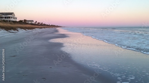 Wallpaper Mural Serene Sunset on Coastal Beach Torontodigital.ca