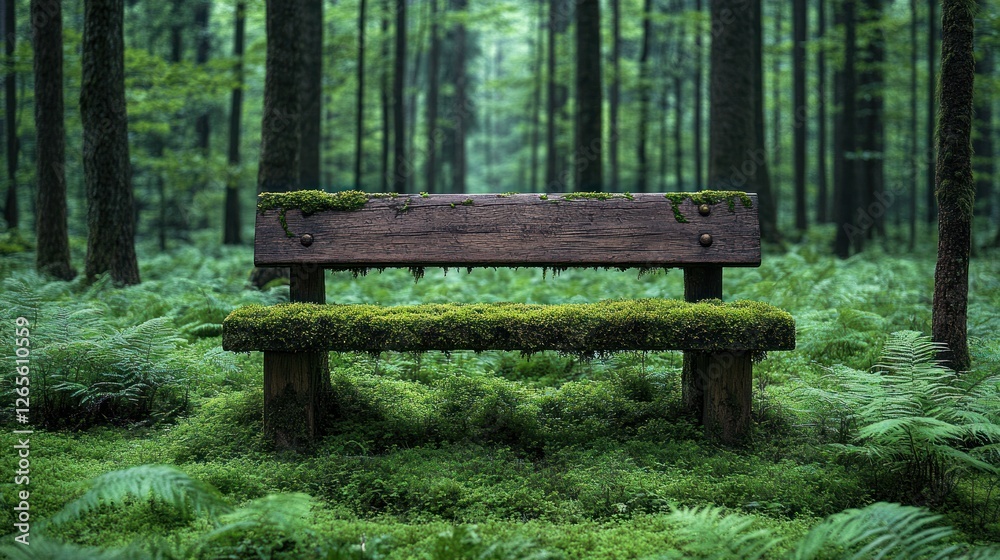 Mossy bench, forest path, peaceful scene, nature backdrop, tranquility Mossy bench, forest path, peaceful scene, nature backdrop, tranquility