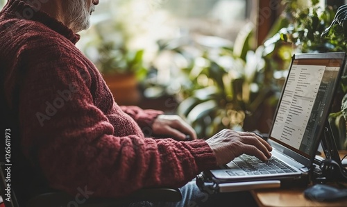 Email Accessibility: An inclusive image showing a person using assistive technology to read and respond to emails