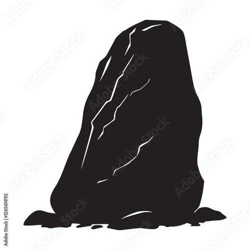 Rock silhouette vector illustration