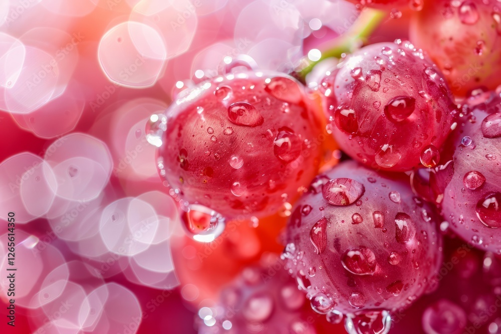 Close-up of dew-kissed red grapes under soft light. Neural network AI generated Close-up of dew-kissed red grapes under soft light. Neural network AI generated