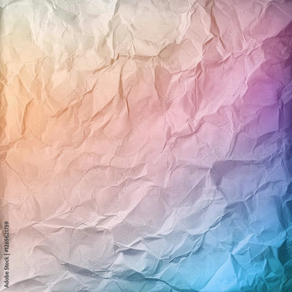 Fototapeta premium Soft Elegance: Pastel Background with Subtle Paper Texture, crumpled paper background