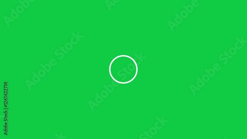 Loading Circle with Green Background 