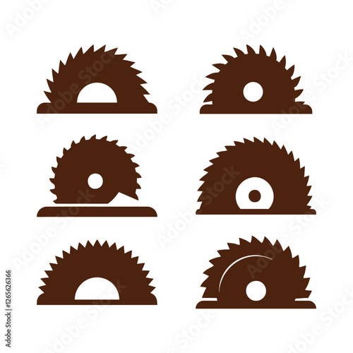 Sharp mitre saw blade black silhouette 