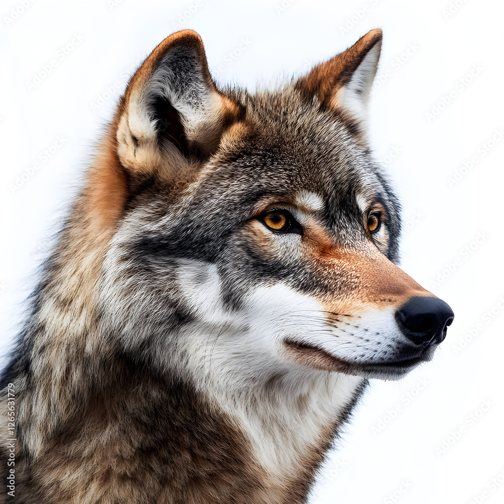 Fototapeta premium wolf isolated on white background