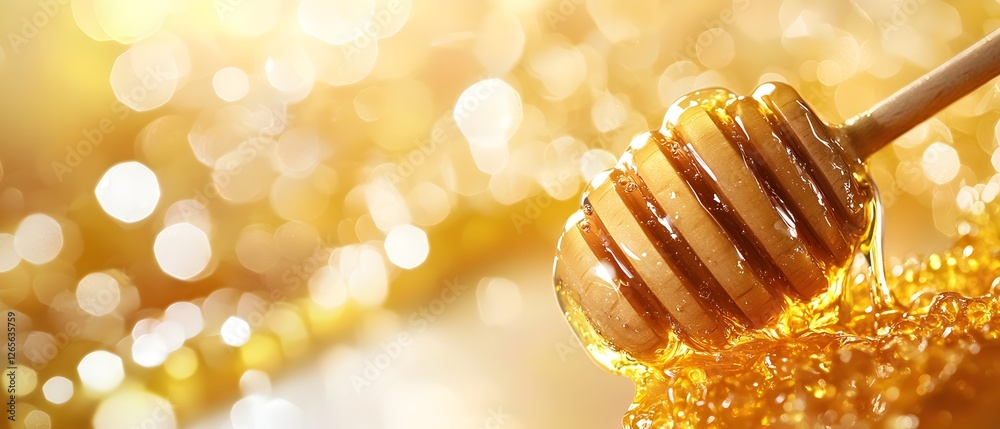 A bee with honey dripping from its body A bee with honey dripping from its body