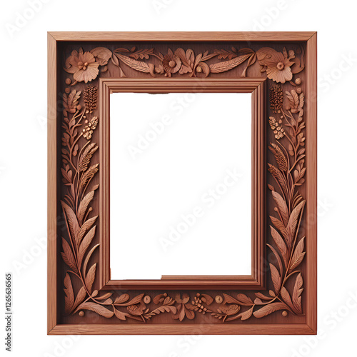 brown frame Isolated on white background