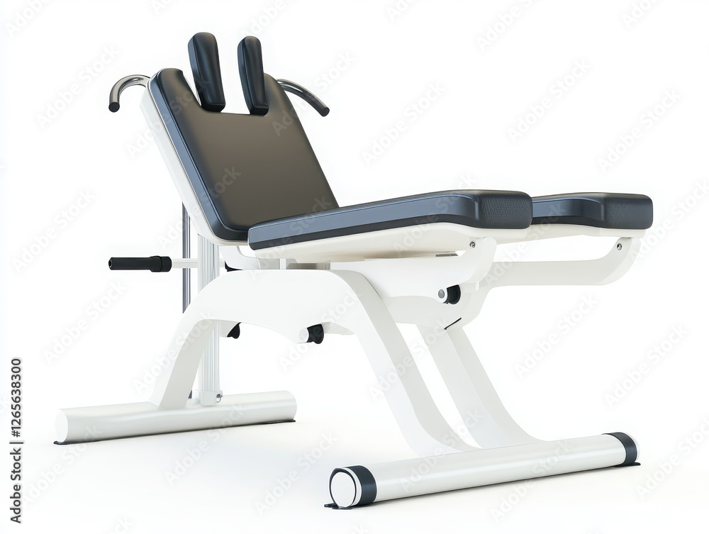 Abdominal crunch machine isolated on white background Abdominal crunch machine isolated on white background