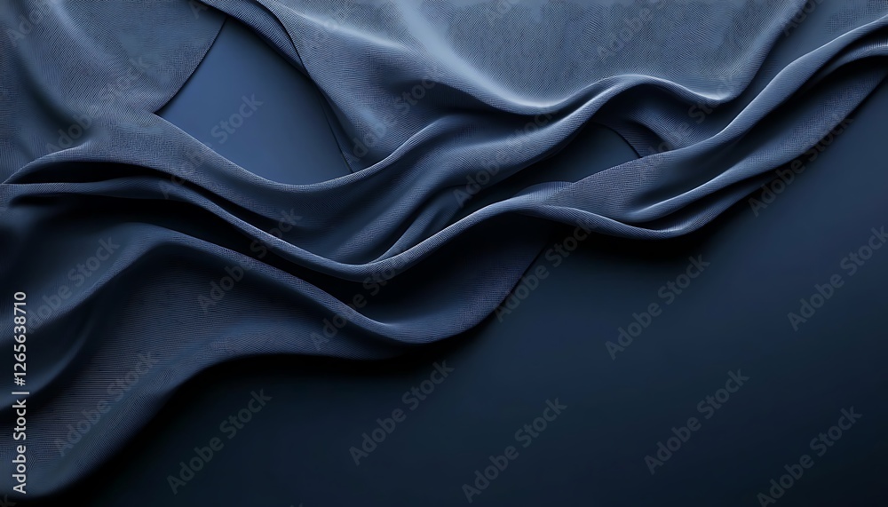 Obraz premium Abstract Blue background with smooth curves, gradient background