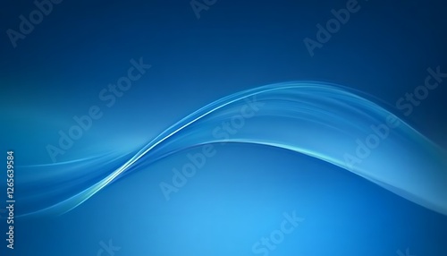 Abstract Blue background with smooth curves, gradient background