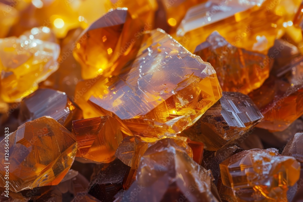 Shimmering amber crystals in warm light. Neural network AI generated Shimmering amber crystals in warm light. Neural network AI generated