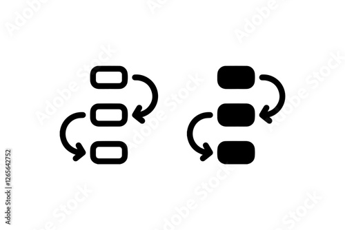 Process flow with arrows icon Vector