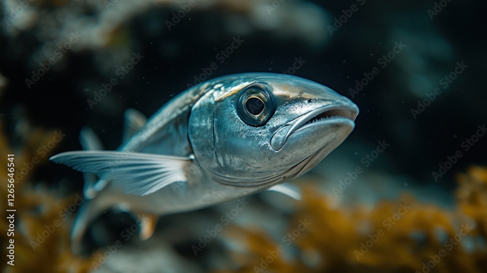 Underwater fish portrait, coral reef background Underwater fish portrait, coral reef background