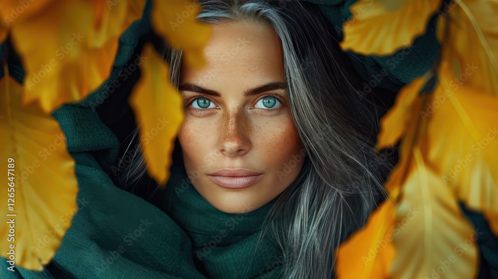 Attractive model with glowing skin, deep wrinkles, and luxurious gaze in full body portrait Attractive model with glowing skin, deep wrinkles, and luxurious gaze in full body portrait