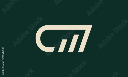 CM growth monogram logo design
