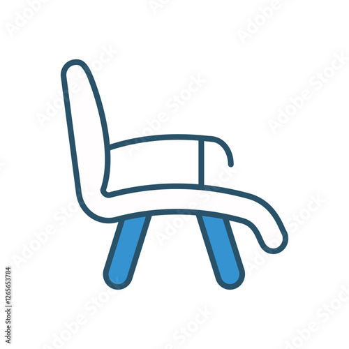Rocking Chair vector icon stock illustration