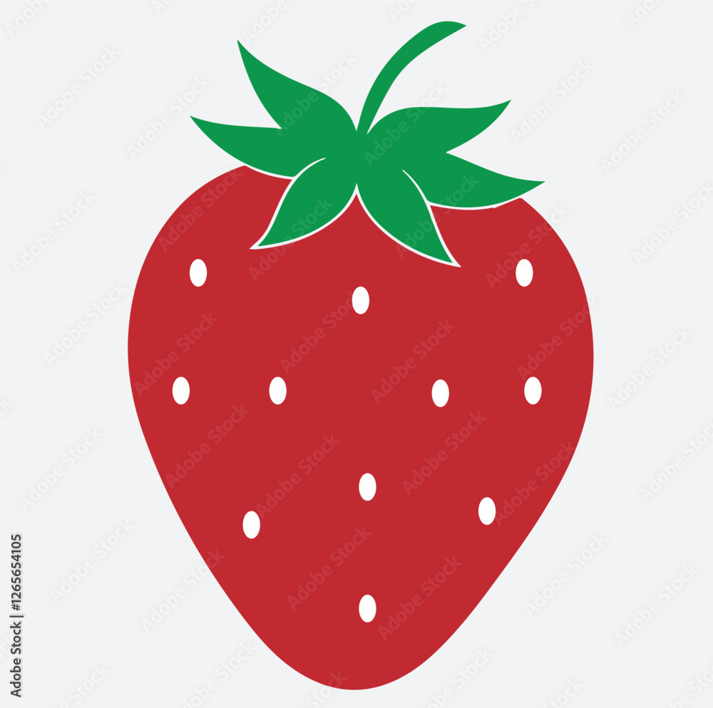 Obraz premium a strawberry silhouette vector art illustration, vector illustration of a strawberry
